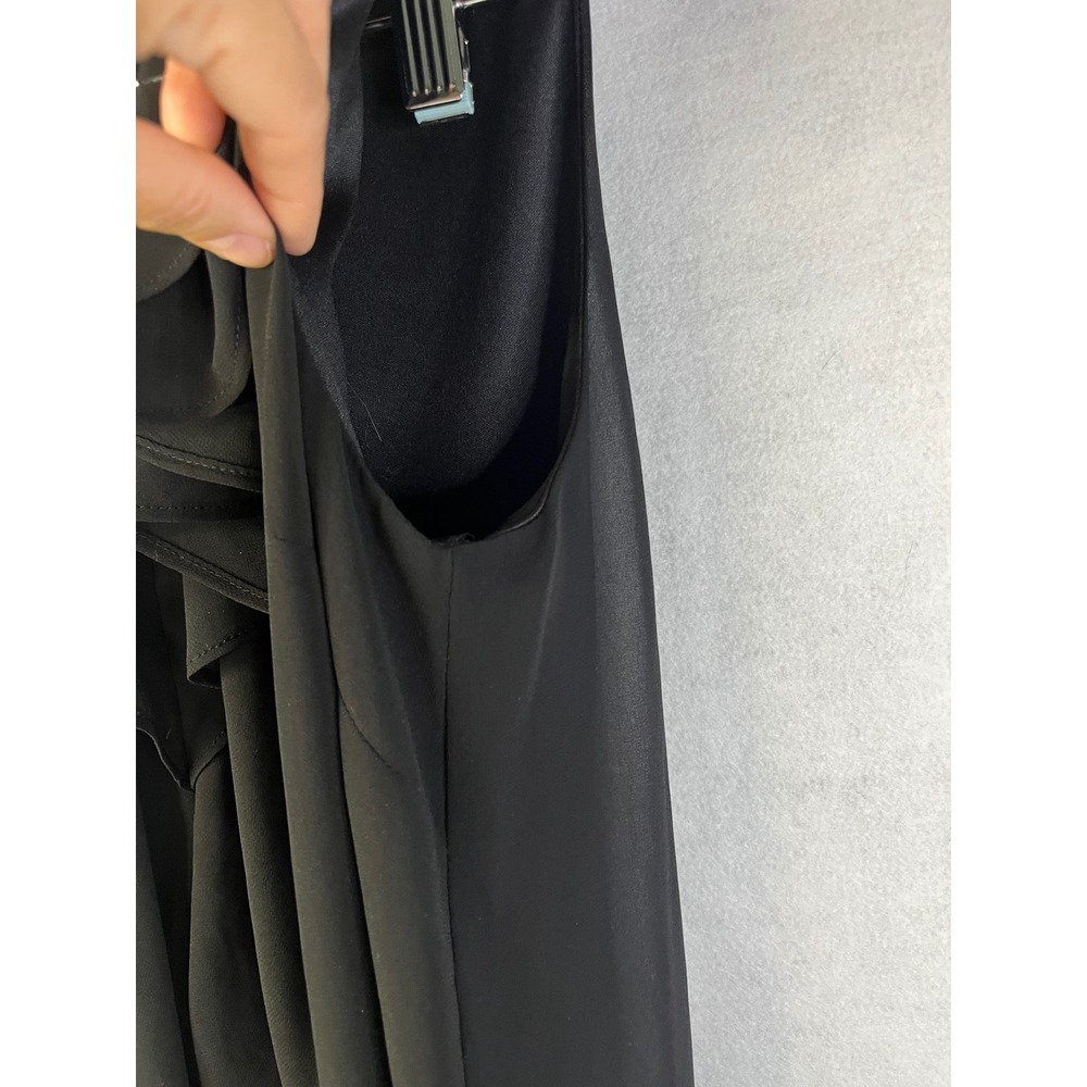 BCBGMaxAzria women's black dress XS v-neck ruffle‎ pullover chiffon  NWOT - Picture 5 of 9